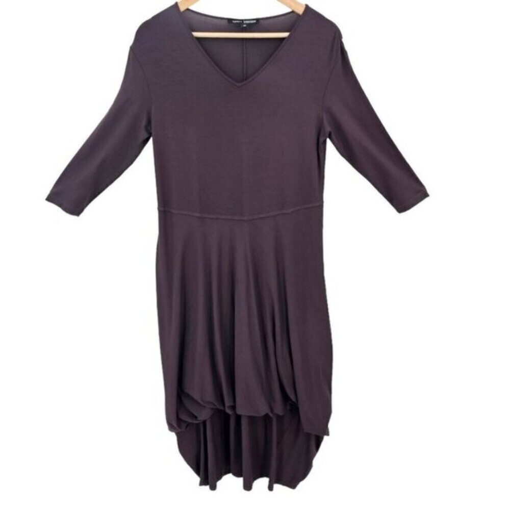 GEN By Figen Özdenak Womens European 38 Lagenlook‎ Grey Bubble Hem Dress